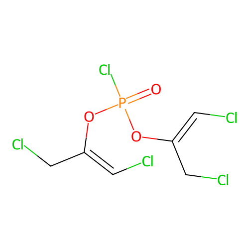 1,3-Dichloro-2-[chloro(1,3-dichloroprop-1-en-2-yloxy)phosphoryl]oxyprop-1-ene structure