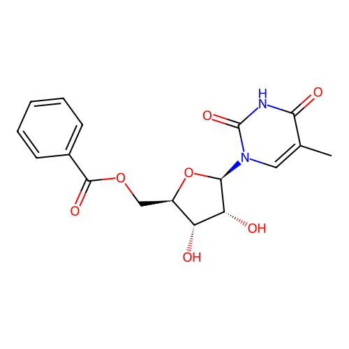 Uridine, 5-methyl-, 5'-benzoate structure