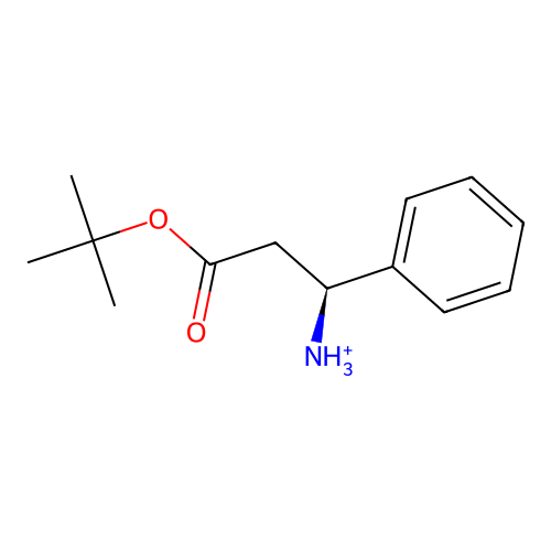 3-tert-Butoxy-3-oxo-1-phenylpropan-1-aminium structure