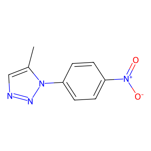 5-Methyl-1-(4-nitrophenyl)triazole structure