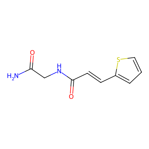 (E)-N-(2-amino-2-oxoethyl)-3-(thiophen-2-yl)acrylamide structure