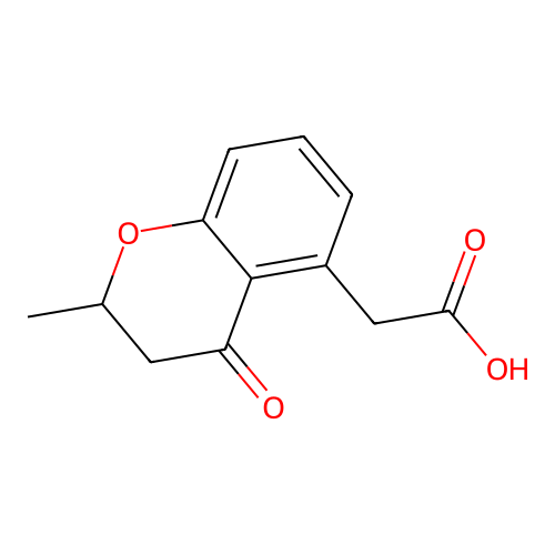 2H-1-Benzopyran-5-acetic acid, 3,4-dihydro-2-methyl-4-oxo- structure
