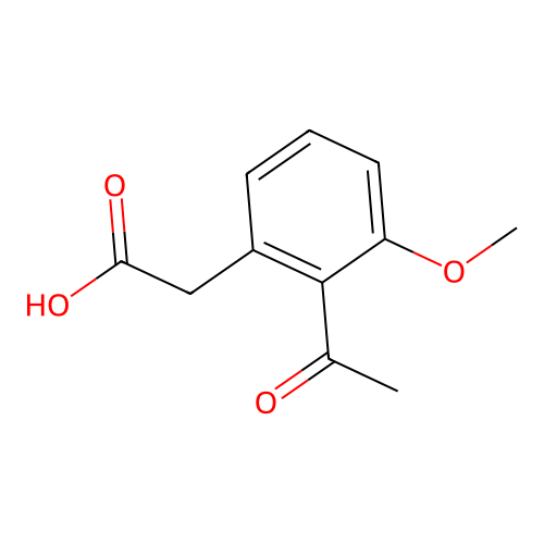 2-(2-Acetyl-3-methoxyphenyl)acetic acid structure