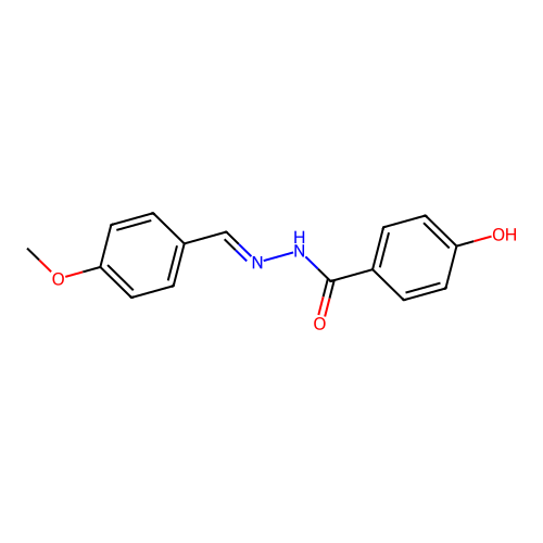 4-Hydroxybenzoic (4-methoxybenzylidene)hydrazide structure