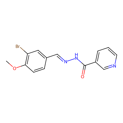 N'-[(E)-(3-bromo-4-methoxyphenyl)methylidene]pyridine-3-carbohydrazide structure