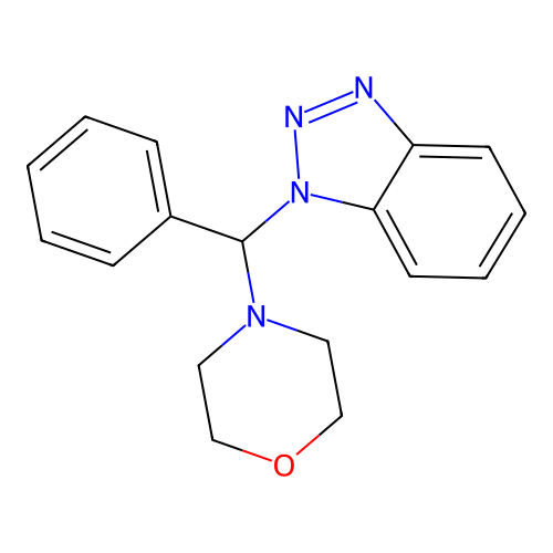 1-[Morpholin-4-yl(phenyl)methyl]-1H-1,2,3-benzotriazole structure