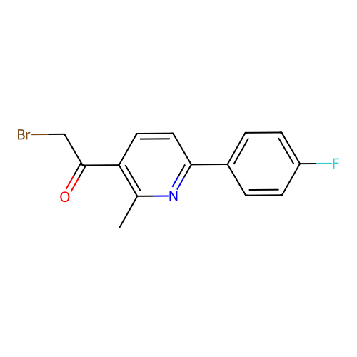 2-Bromo-1-[6-(4-fluorophenyl)-2-methylpyridin-3-yl]ethanone structure