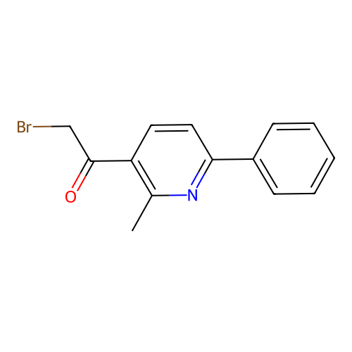 2-Bromo-1-(2-methyl-6-phenylpyridin-3-yl)ethanone structure
