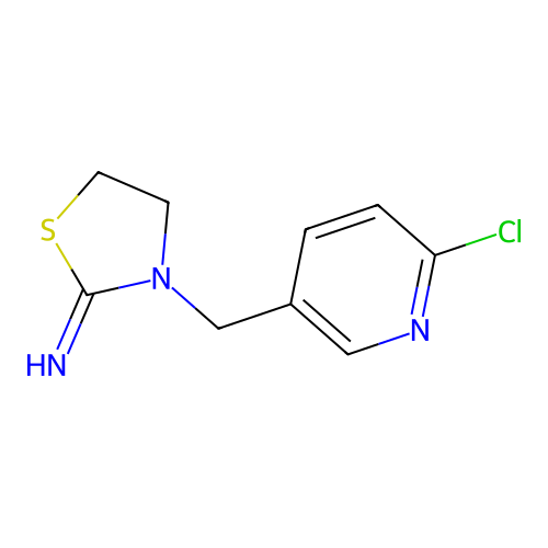 3-[(6-Chloropyridin-3-yl)methyl]-1,3-thiazolidin-2-imine structure