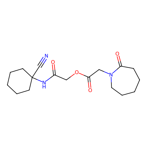 [2-[(1-Cyanocyclohexyl)amino]-2-oxoethyl] 2-(2-oxoazepan-1-yl)acetate structure