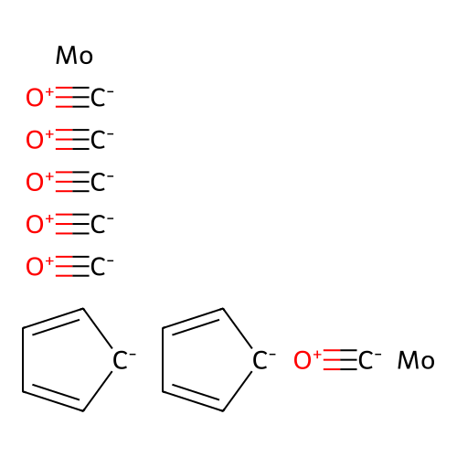 环戊二烯基三羰基钼二聚体 structure