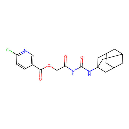 2-{[(Adamantan-1-yl)carbamoyl]amino}-2-oxoethyl 6-chloropyridine-3-carboxylate structure