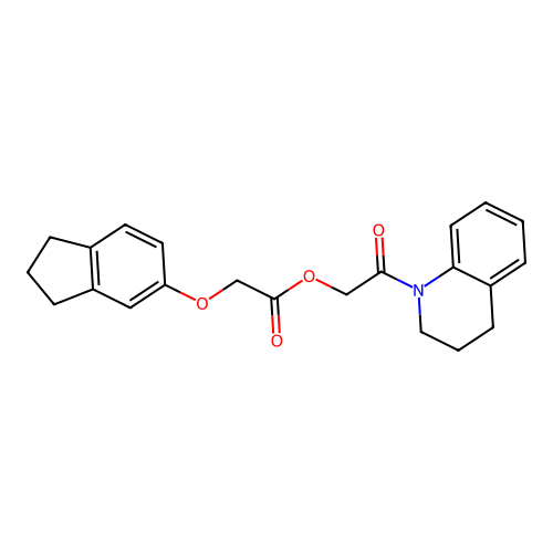 2-(3,4-Dihydro-1(2H)-quinolinyl)-2-oxoethyl 2-[(2,3-dihydro-1H-inden-5-yl)oxy]acetate structure