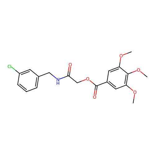 2-((3-Chlorobenzyl)amino)-2-oxoethyl 3,4,5-trimethoxybenzoate structure