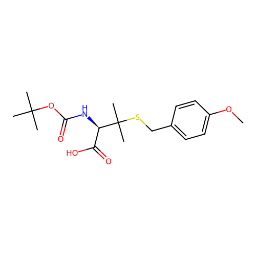 Boc-S-4-methoxybenzyl-L-penicillamine structure