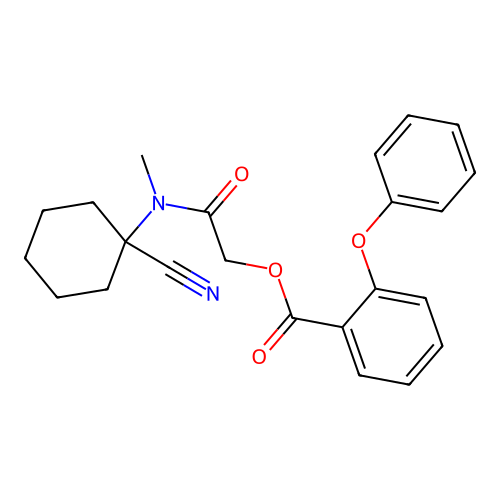 [(1-Cyanocyclohexyl)(methyl)carbamoyl]methyl 2-phenoxybenzoate structure