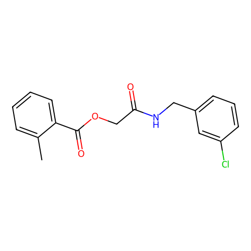 2-((3-Chlorobenzyl)amino)-2-oxoethyl 2-methylbenzoate structure