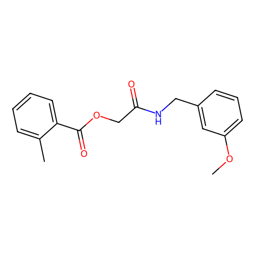 2-((3-Methoxybenzyl)amino)-2-oxoethyl 2-methylbenzoate structure