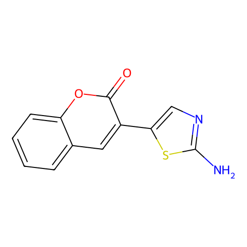 3-(2-Amino-1,3-thiazol-5-yl)chromen-2-one structure