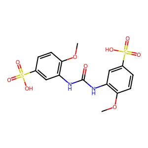 3,3'-(Carbonyldiimino)bis(4-methoxybenzenesulphonic) acid structure