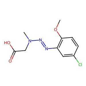 2-(3-(5-Chloro-2-methoxyphenyl)-1-methyl-2-triazen-1-yl)acetic acid structure