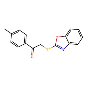 2-(1,3-Benzoxazol-2-ylsulfanyl)-1-(4-methylphenyl)ethanone structure