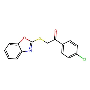 2-(1,3-Benzoxazol-2-ylsulfanyl)-1-(4-chlorophenyl)ethanone structure