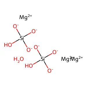 Chrysotile (Mg3H2(SiO4)2.H2O) structure