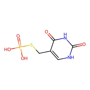 2,4(1H,3H)-Pyrimidinedione, 5-((phosphonothio)methyl)- structure