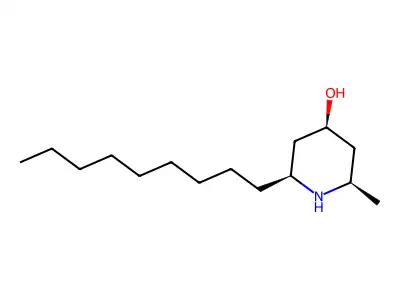 (2R,4S,6S)-2-Methyl-6-nonylpiperidin-4-ol structure