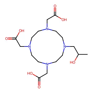 10-(2-Hydroxypropyl)-1,4,7,10-tetraazacyclododecane-1,4,7-triacetic acid structure