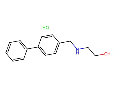 2-[(4-Biphenylylmethyl)amino]ethanol hydrochloride structure