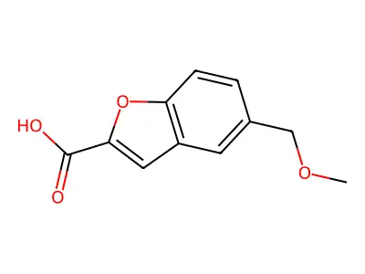 5-(Methoxymethyl)-1-benzofuran-2-carboxylic acid structure