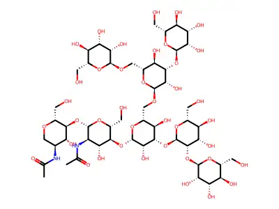 NAG-(4-1)NAG-(4-1)MAN-(3-1)MAN-(2-1)MAN-(3,6-1)MAN-(3-1)MAN-(6,6-1)MAN structure