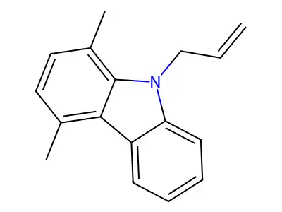 9-allyl-1,4-dimethyl-9H-carbazole structure