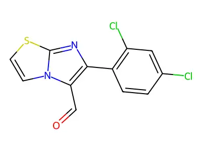 6-(2,4-Dichlorophenyl)imidazo[2,1-b][1,3]thiazole-5-carbaldehyde structure