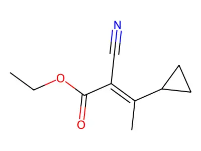 Ethyl 2-cyano-3-cyclopropylbut-2-enoate structure