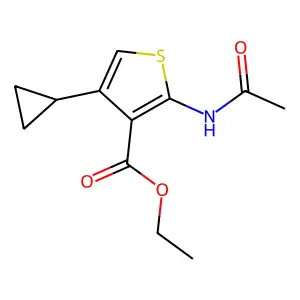 Ethyl 4-cyclopropyl-2-acetamidothiophene-3-carboxylate structure