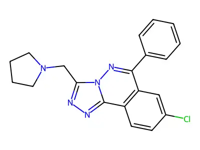 1,2,4-Triazolo(3,4-a)phthalazine, 8-chloro-6-phenyl-3-(1-pyrrolidinylmethyl)- structure