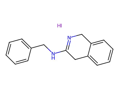 3(2H)-Isoquinolinimine, 1,4-dihydro-N-(phenylmethyl)-, hydriodide structure