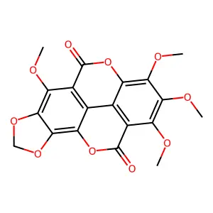 3,4,5,5'-O-Tetramethyl-3',4'-O,O-methylidenecoruleoellagic acid d structure