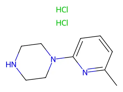 Piperazine, 1-(6-methyl-2-pyridinyl)-, dihydrochloride structure
