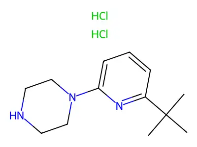 Piperazine, 1-(6-(1,1-dimethylethyl)-2-pyridinyl)-, dihydrochloride structure