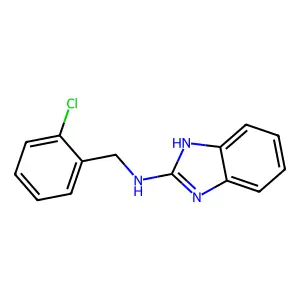 N-[(2-chlorophenyl)methyl]-1H-1,3-benzodiazol-2-amine structure