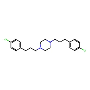 1,4-Bis(3-(4-chlorophenyl)propyl)piperazine structure