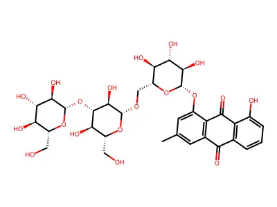 Chrysophanol triglucoside structure