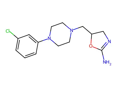2-噁唑胺 4,5-二氢-5-((4-(3-氯苯基)-1-哌嗪基)甲基)- structure