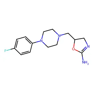 2-Oxazolamine, 5-[[4-(4-fluorophenyl)piperazin-1-yl]methyl]-4,5-dihydro- structure