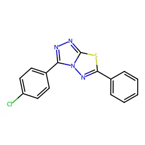 3-(4-Chlorophenyl)-6-phenyl[1,2,4]triazolo[3,4-b][1,3,4]thiadiazole structure