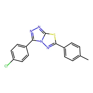 3-(4-Chlorophenyl)-6-(4-methylphenyl)[1,2,4]triazolo[3,4-b][1,3,4]thiadiazole structure